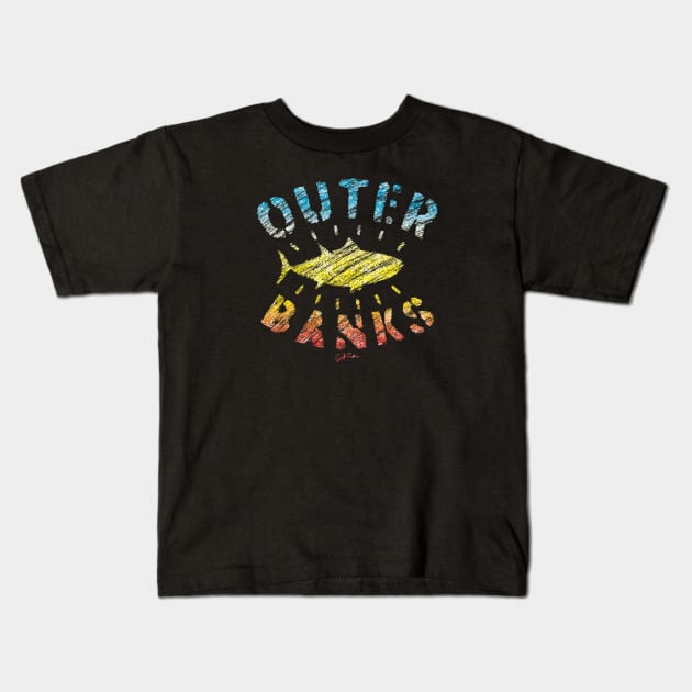 Outer Banks, North Carolina, Bluefin Tuna Kids T-Shirt by jcombs